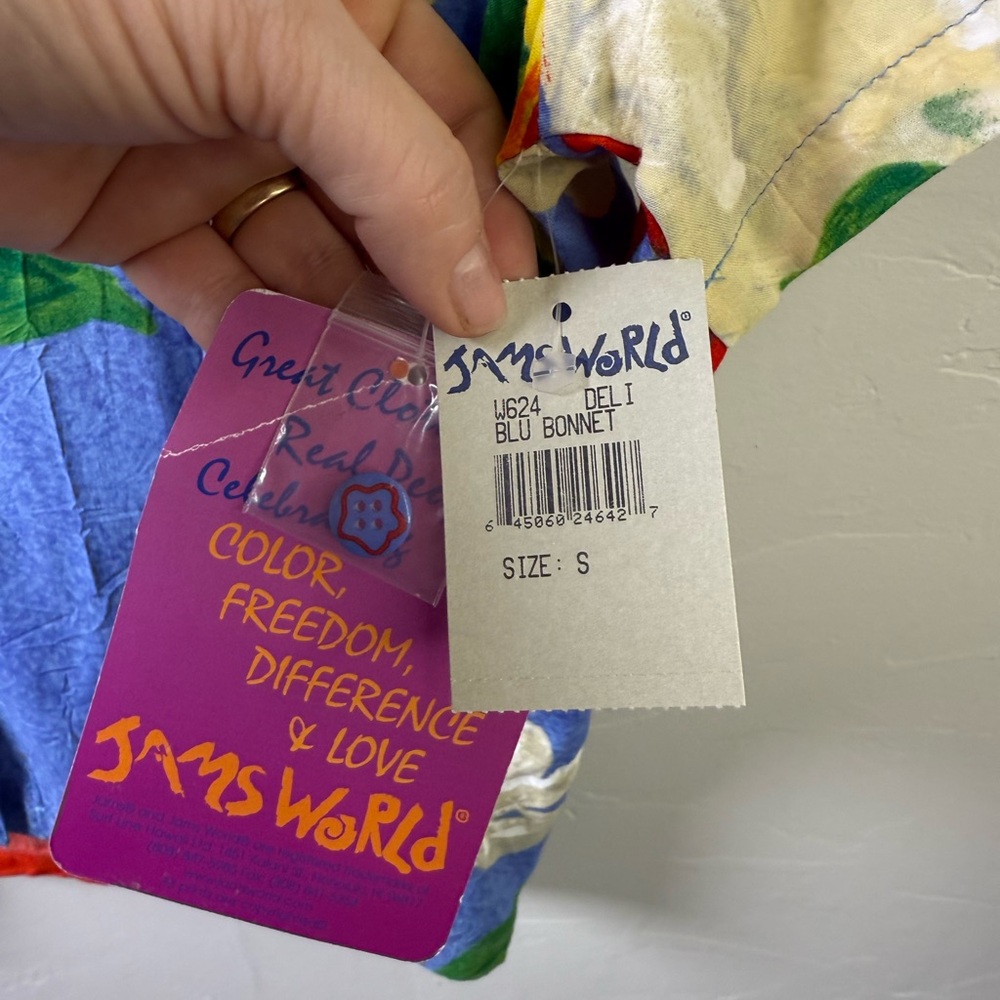 Jams World Blue Floral Hawaiian Shirt NWT - Picture 5 of 5